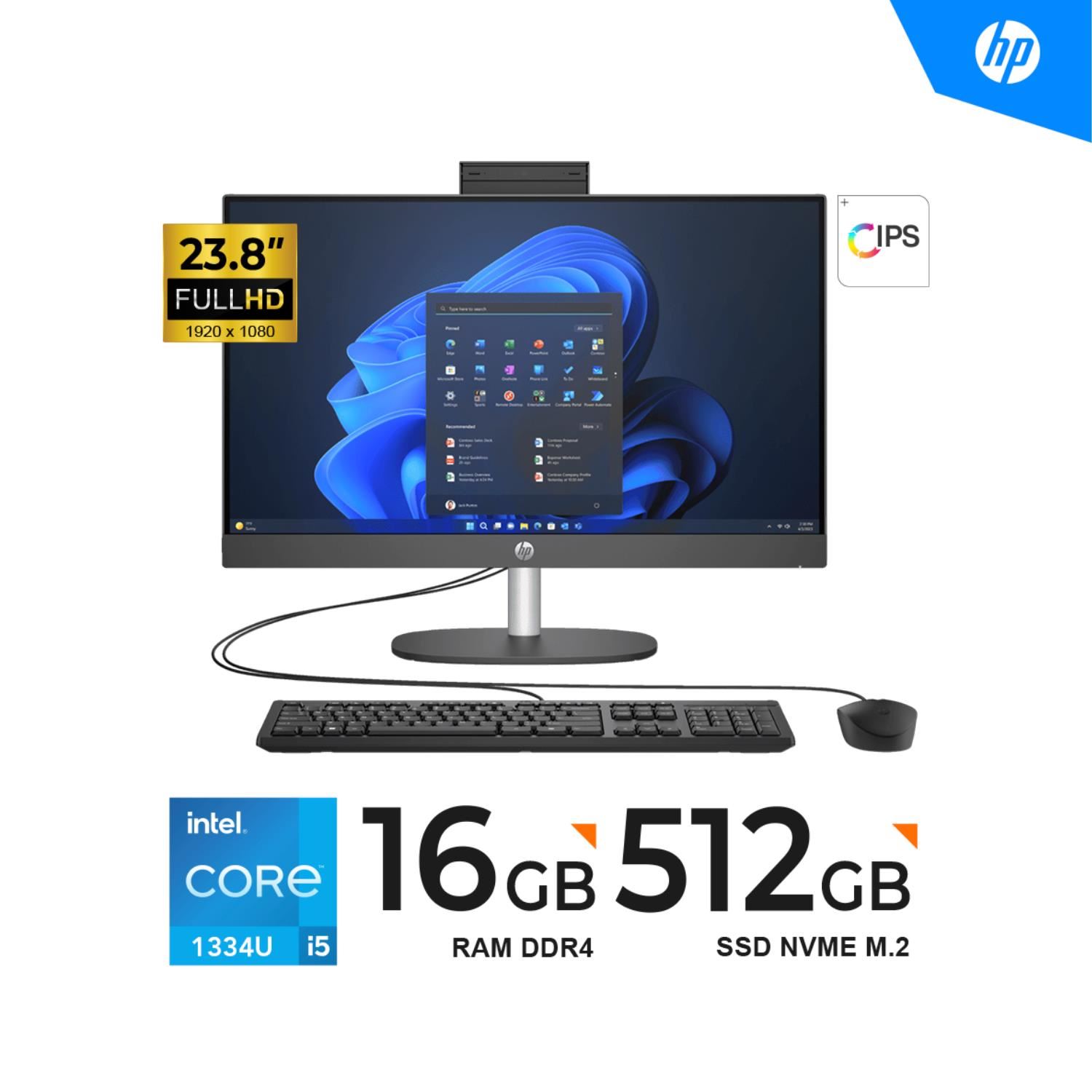 TODO EN UNO HP PROONE 240 G10 Intel i5-1334U 23.8" FHD IPS 1920 x1080 16GB 512GB SSD No Freedos